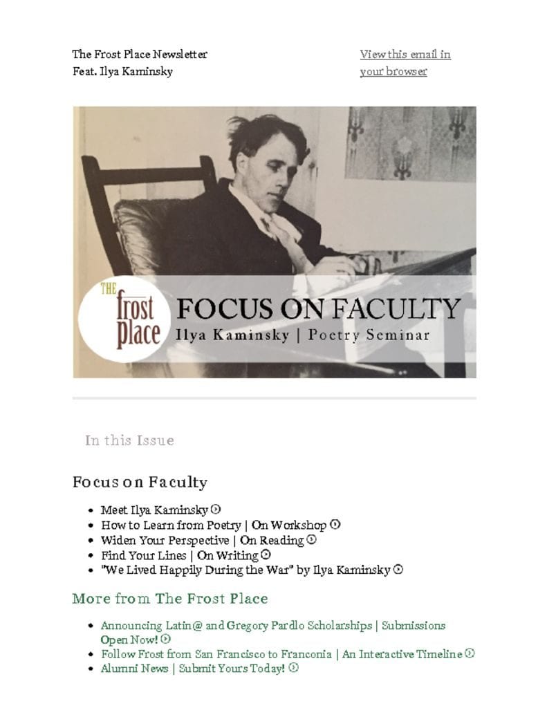 Meet Ilya Kaminsky, Faculty at The Frost Place