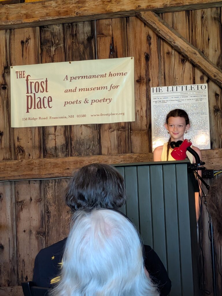 Franconia's rising young poet, Freya Wheeler
